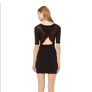 Talula Black Backless Lace Dress